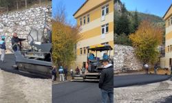 Eğirdir’de Okul Bahçeleri Sıcak Asfaltla Yenileniyor