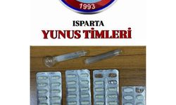 Isparta’da 46 adet sentetik ecza ele geçirildi