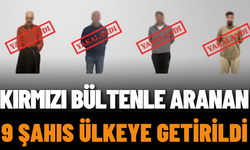 Kırmızı Bültenle Aranan 9 Şahıs Ülkeye Getirildi