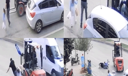 Mersin’de Ters Şeritten Gelen Forklift Baba ve Çocuklarına Çarptı