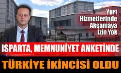 Isparta, Memnuniyet Anketinde Türkiye İkincisi Oldu