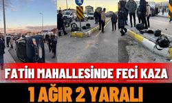 Fatih mahallesinde feci kaza: 1 ağır 2 yaralı