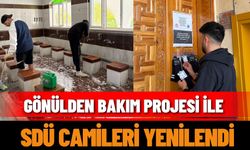 Gönülden Bakım Projesi ile SDÜ Camileri Yenilendi