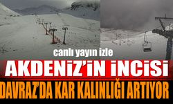 Akdeniz'in incisi Davraz'da kar kalınlığı artıyor