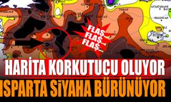 Harita Korkutucu Oluyor! Isparta Siyaha Bürünüyor