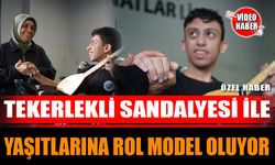 Tekerlekli sandalyesi ile yaşıtlarına rol model oluyor (Video özel haber)
