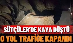 Sütçüler’de kaya düştü: O yol trafiğe kapandı