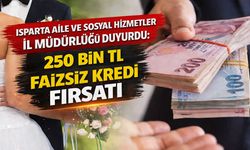 Isparta Aile ve Sosyal Hizmetler İl Müdürlüğü Duyurdu: Evlenecek Gençlere 250 bin TL Faizsiz Kredi Fırsatı
