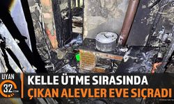 Isparta’da Kelle Ütme Sırasında Çıkan Alevler Eve Sıçradı