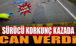 Sürücü kazada hayatını kaybetti eşi ağır yaralı
