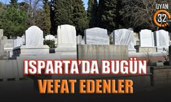 Isparta’da bugün vefat edenler (3 Haziran 2026)