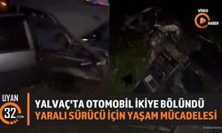 Yalvaç'ta Otomobil İkiye Bölündü: Yaralı Sürücü İçin Yaşam Mücadelesi