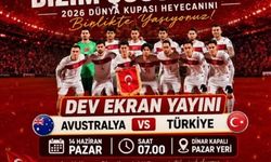 Dinar’da Dev Ekranda Dünya Kupası Heyecanı