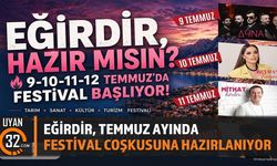 EĞİRDİR, TEMMUZ AYINDA FESTİVAL COŞKUSUNA HAZIRLANIYOR