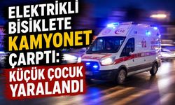Elektrikli Bisiklet Kamyonete Çarptı: Çocuk Yaralandı
