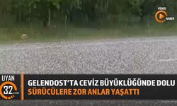 Gelendost'ta Etkili Olan Dolu Sürücülere Zor Anlar Yaşattı