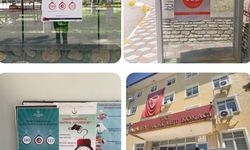 Atabey'deki Kamu Kurumlarına Kadına Yönelik Şiddetle Mücadele Afişleri Asıldı