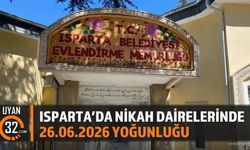 Isparta'da Nikah Dairelerinde 26.06.2026 Yoğunluğu
