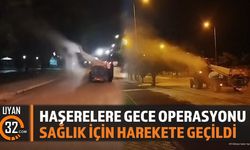 Isparta'da Parklarda Halk Sağlığı İçin Gece Yarısı İlaçlama