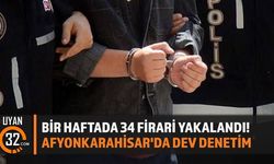 Afyonkarahisar'da Dev Operasyon: Aranan 34 Şahıs Yakalandı