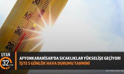 Afyonkarahisar'da Hava Sıcaklıkları Yükseliyor