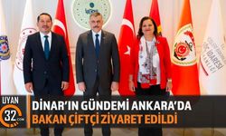 Dinar’ın Gündemi Ankara’da Başkan Topçu Bakan Çiftçi’yi Ziyaret Etti