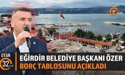 Eğirdir Belediye Başkanı Özer Borç Tablosunu Açıkladı