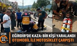 Eğirdir'de Trafik Kazası: Motosiklet Sürücüsü Yaralandı