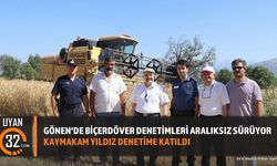 Gönen'de kaymakam başkanlığında biçerdöver denetimi yapıldı