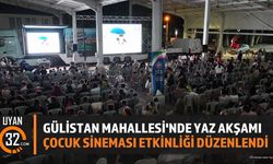 Gülistan Mahallesi'nde Yaz Akşamı Çocuk Sineması Etkinliği Düzenlendi