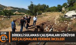 Isparta Direkli Köyü Sulama Projesinde Çalışmalar Sürüyor