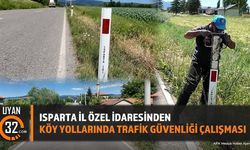 Isparta Köy Yollarında Trafik Güvenliği Çalışmaları Sürüyor