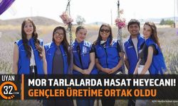 Isparta'da Gönüllü Gençler Mor Tarlalarda Lavanta Hasadı Yaptı