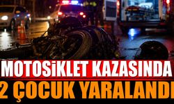 Motosiklet kazasında 2 çocuk yaralandı