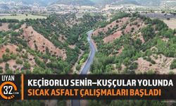 Keçiborlu Senir-Kuşçular Yolunda Sıcak Asfalt Çalışmaları Başladı