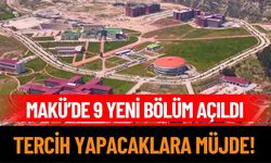 MAKÜ'de 9 Yeni Bölüm İlk Kez Öğrenci Alacak