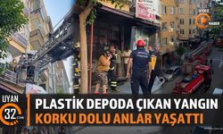 Plastik Depoda Çıkan Yangın Korku Dolu Anlar Yaşattı