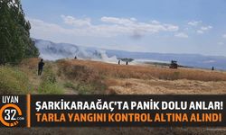 Şarkikaraağaç'ta Panik Dolu Anlar! Tarla Yangını Kontrol Altına Alındı