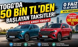TOGG'da 50 Bin TL'den Başlayan Taksitler!