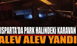 Isparta’da Park Halindeki Karavan Alev Alev Yandı
