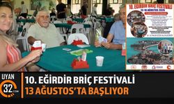 10. Eğirdir Briç Festivali 13 Ağustos’ta Başlıyor