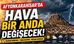 Afyonkarahisar’da Hava Bir Anda Değişecek!