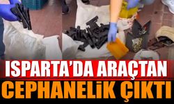 Isparta’da araçtan cephanelik çıktı (Video haber)