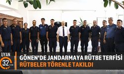 Gönen'de Jandarma Personeline Rütbe Terfi Töreni