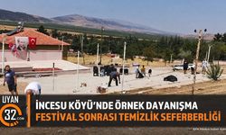İncesu Köyü'nde Örnek Dayanışma: Festival Sonrası Temizlik Seferberliği