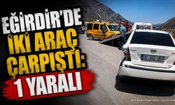 Isparta Eğirdir'de Trafik Kazası: İki Araç Çarptı, 1 Yaralı