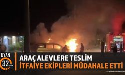 Isparta'da Araç Alev Alev Yandı