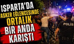 Isparta'da asker eğlencesinde ortalık bir anda karıştı