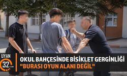 Isparta'da Okul Bahçesinde Bisiklet Süren Gençlerle Vatandaş Arasında Tartışma