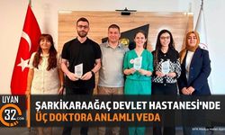Şarkikaraağaç Devlet Hastanesi'nde Ayrılan Doktorlara Veda
